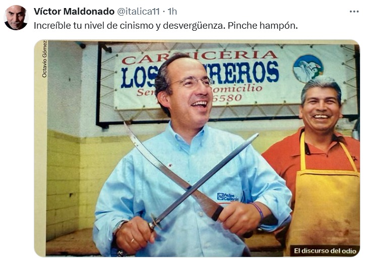 Alto nivel de cinismo de Calderón