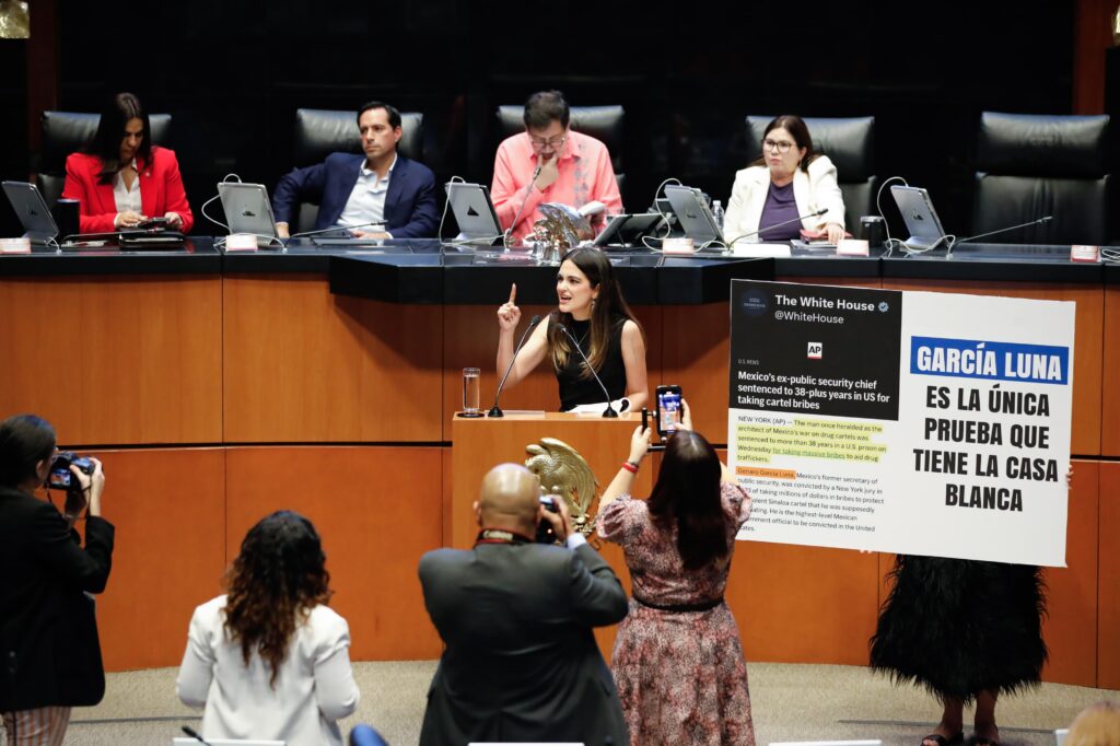 Andrea Chávez en pleno