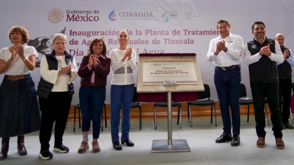 Armenta, Sheinbaum y Cuéllar en inauguración de Planta en Tlaxcala