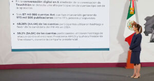 Análisis de presidenta dan a conocer red de bots contra la 4T