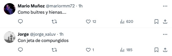 Como buitres y hienas