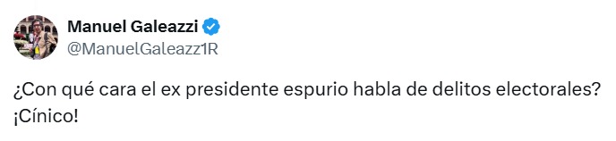 Con qué cara habla de delitos electorales