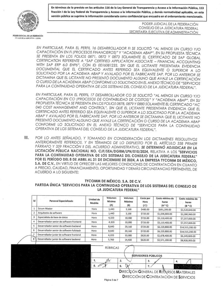 Contrato SCJN cómputo