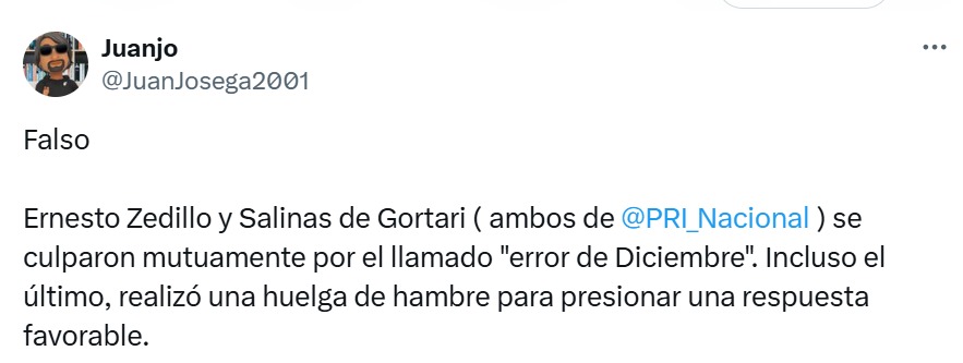 Falso, PRI culpas error de diciembre