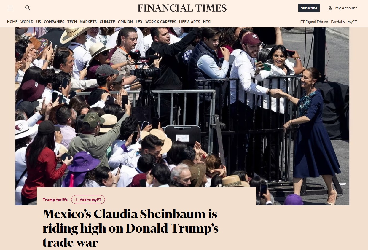 Financial Times elogia a Sheinbaum