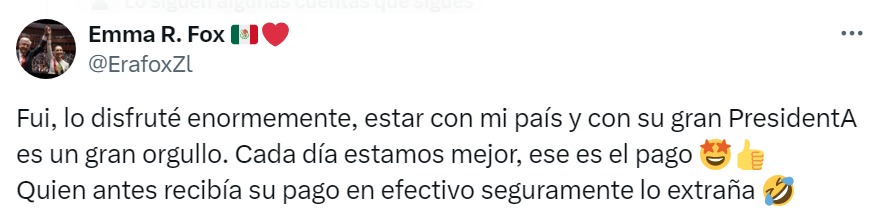 Fue y dsifrutó con la presidenta