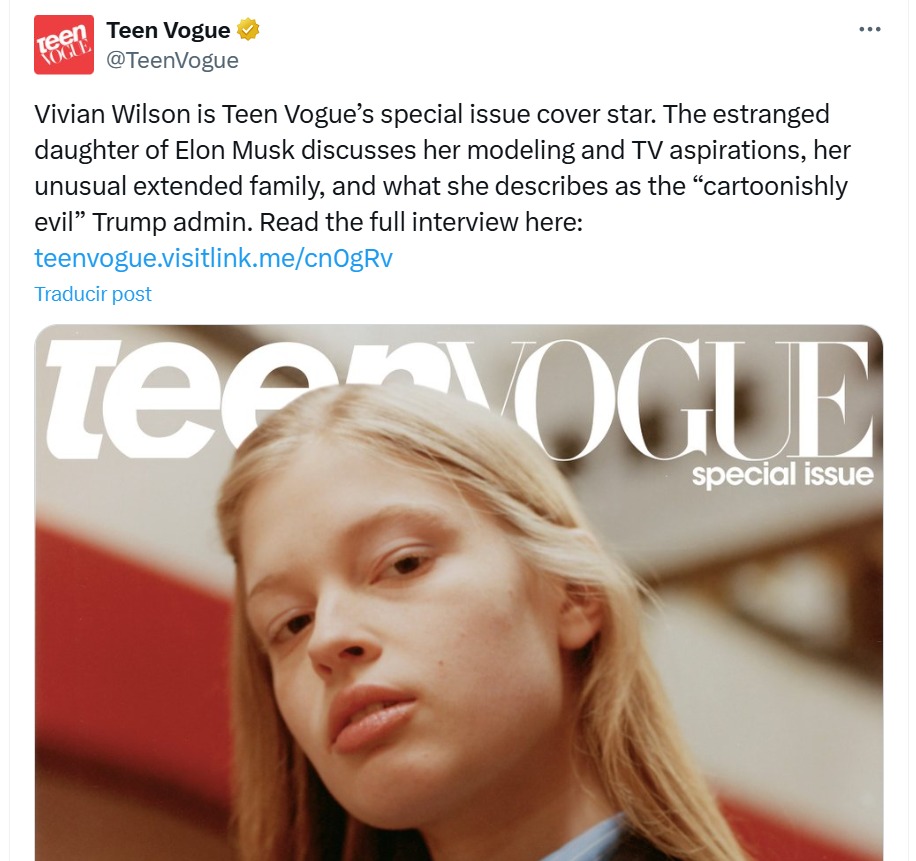 Hija de Musk en Teen Vogue