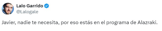Javier Lozano nadie te necesita