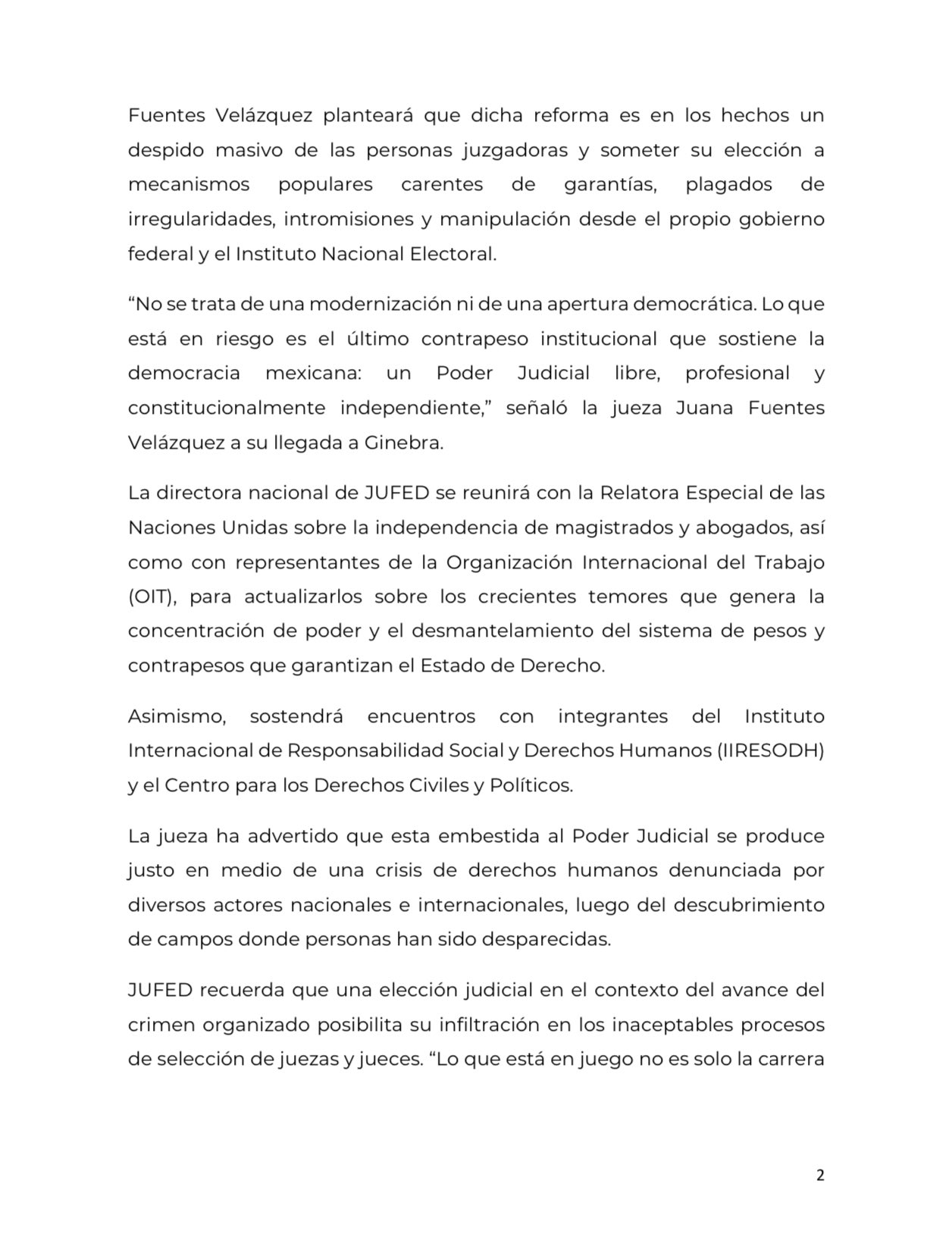 Jufed utiliza caso Teuchitlán para criticar reforma judicial
