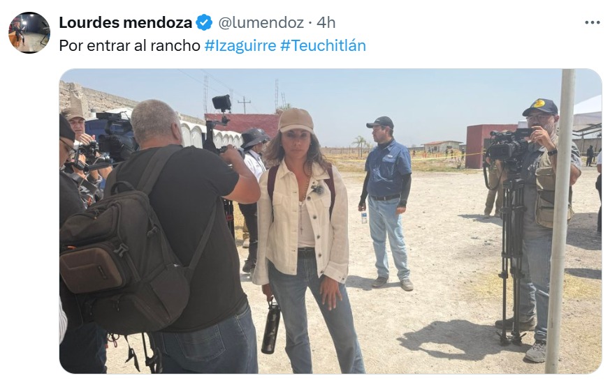 Lourdes Mendoza en Teuchitlán