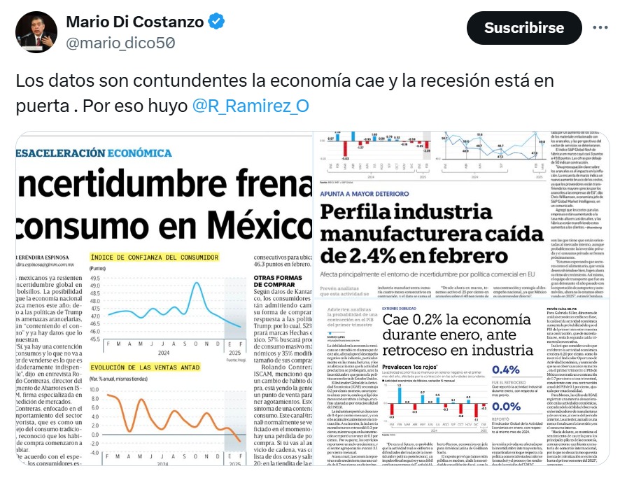 Mario Di Constanzo recesión