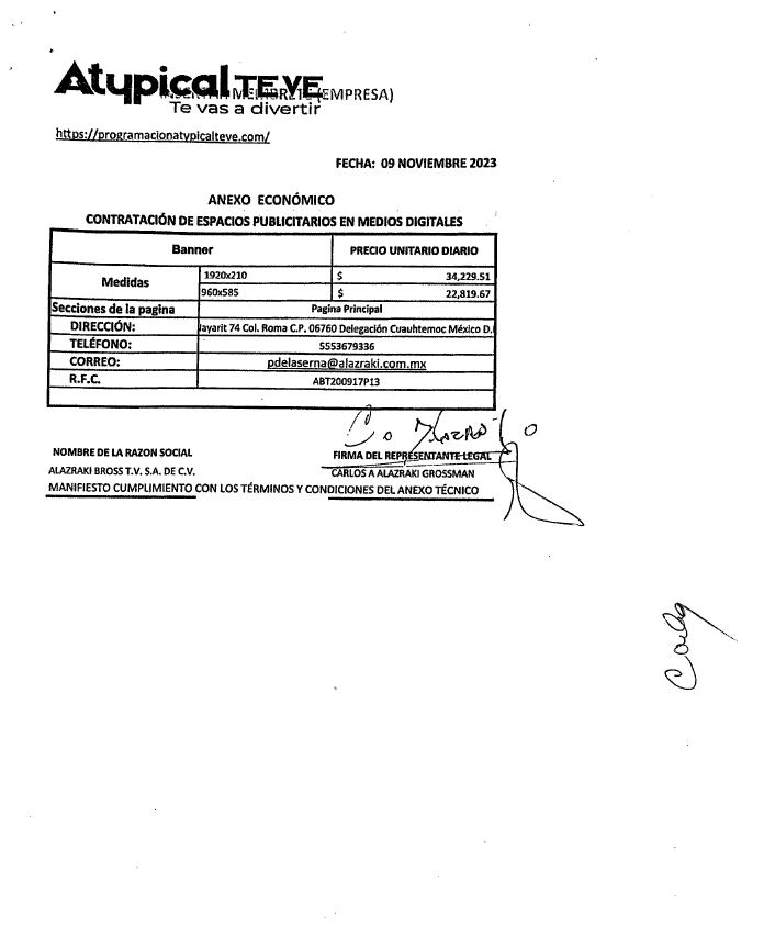 Maru Campos brindó contrato de publicidad a Carlos Alazraki