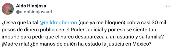 Jueza desea desaparición de usuario de X