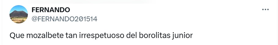 Mozalbete irrespetuoso
