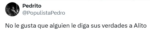 No le gusta que le digan sus verdades