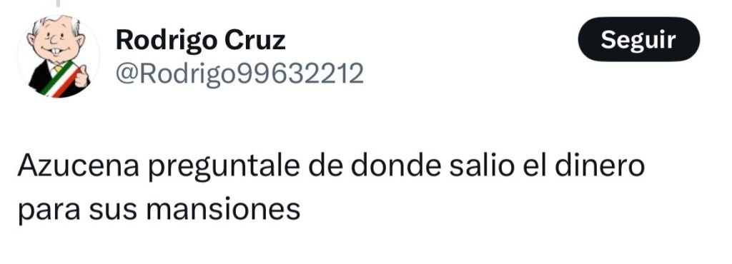 que le pregunte por dinero de sus mansiones