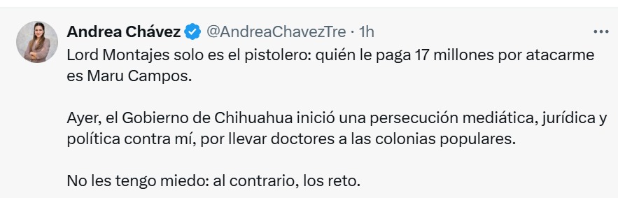 Respuesta de Andrea Chávez