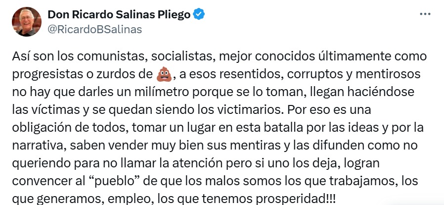 Ricardo Salinas, Caida de X