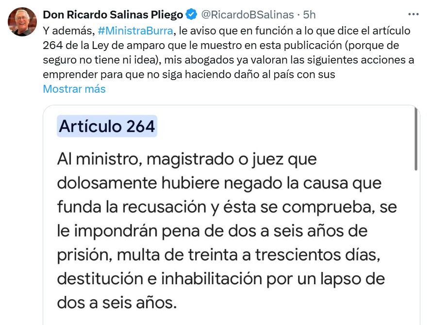 Ricardo Salinas amenaza con denuncia a Batres
