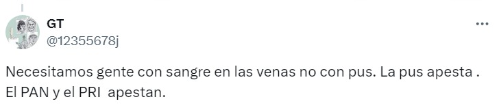 Sangre en las venas y no pus