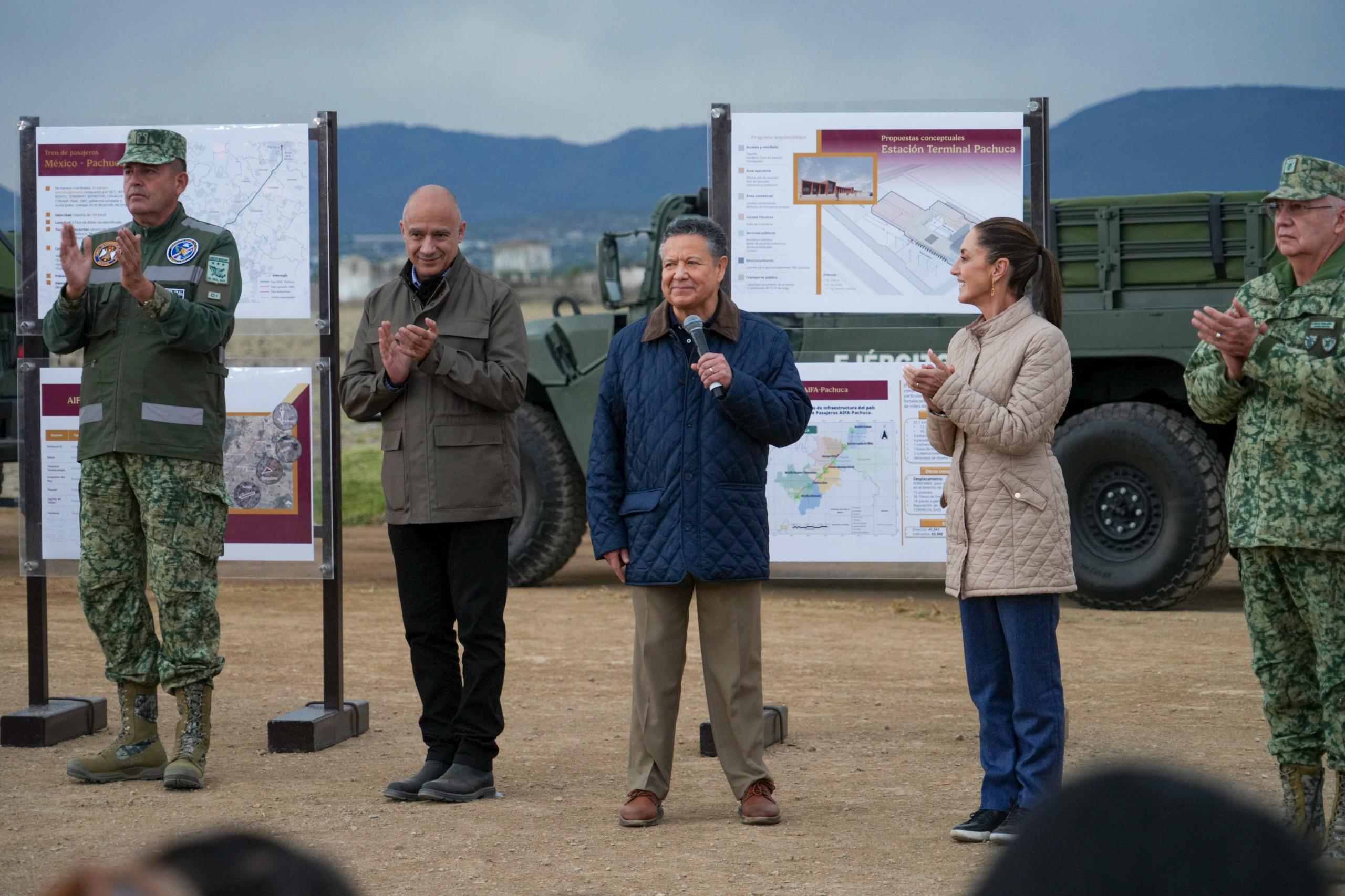 Sheinbaum arranca obras de tren México-Puebla
