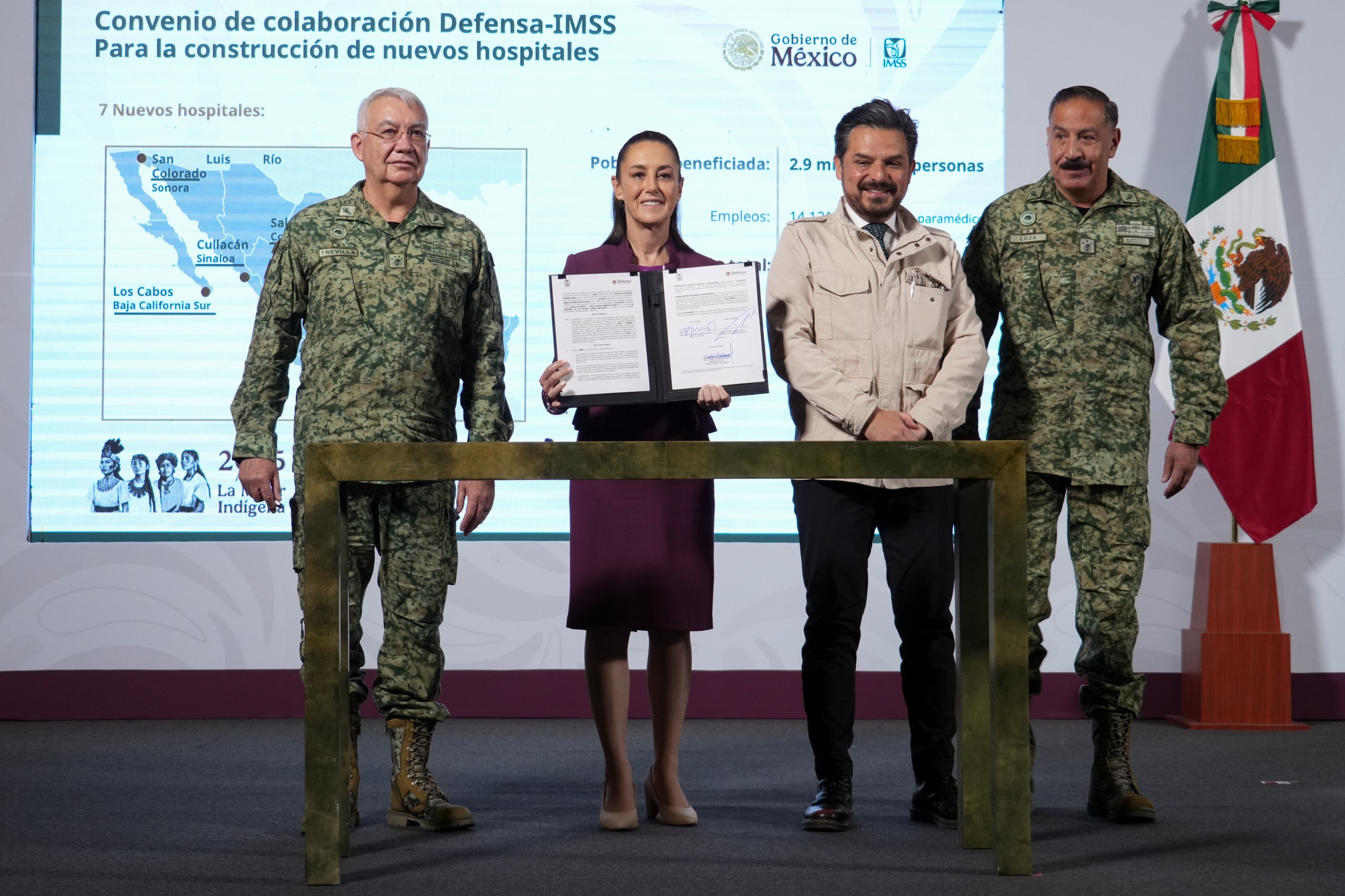 Sheinbaum firma convenio hospitales