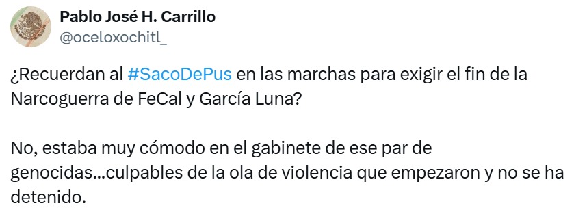 Tunden a Javier Lozano en redes por ir a luto por desaparecidos