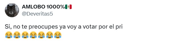 va a votar por el PRI