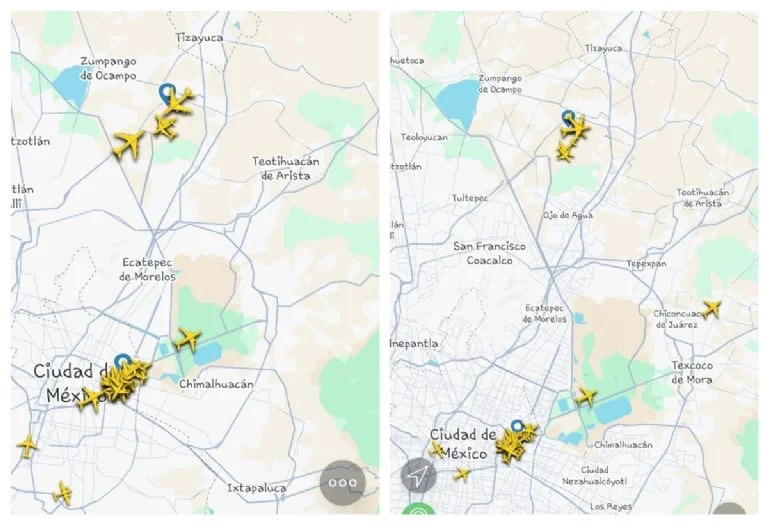 ¿Cómo se ve el espacio aéreo del AIFA en Semana Santa
