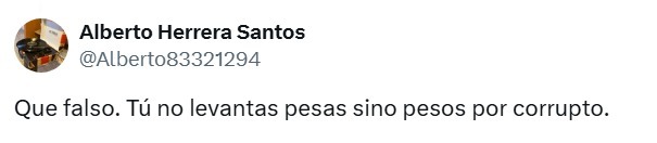 Alito levanta pesos por corrupto
