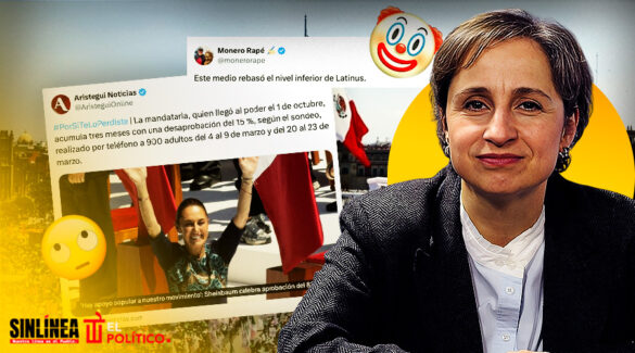Aristegui Noticias magnifica desaprobación de Sheinbaum
