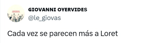 Cada vez se parece más a Loret