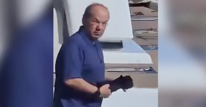 Calderón en su yate