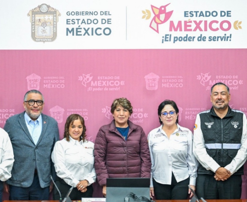 Delfina Gómez y Protección Civil