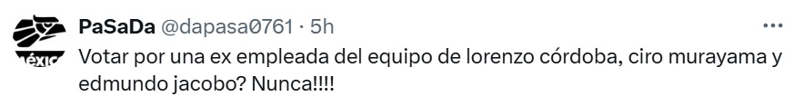 Empleada de Lorenzo Córdova