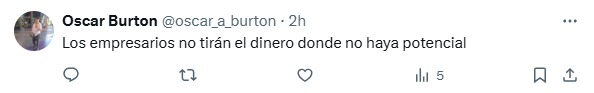 Empresarios no tiran dinero 