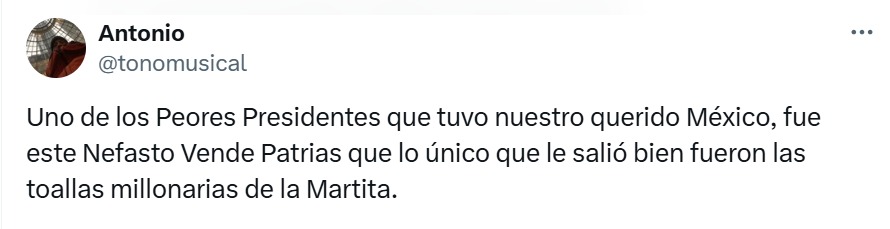 Fox uno de los peores presidentes
