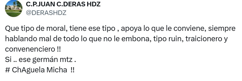 Germán Martínez apoya lo que le conviene