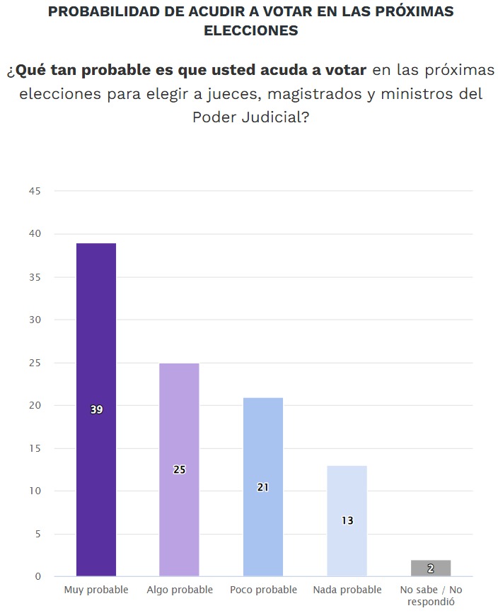 Intención de voto en elección judicial