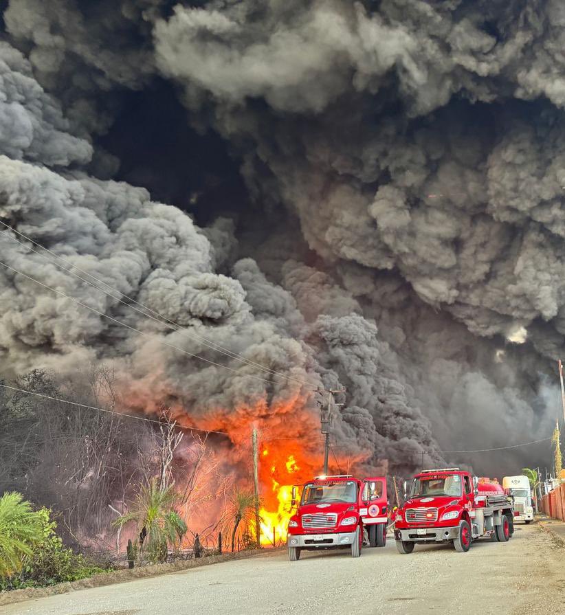 Javier May informa sobre incendio de Tabasco