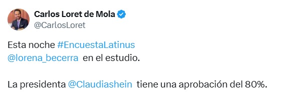 Loret encuesta Latinus