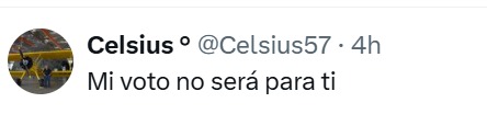 Mi voto no sera para ti