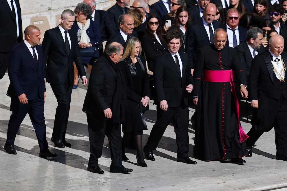 Milei acude al funeral del papa Francisco en Roma
