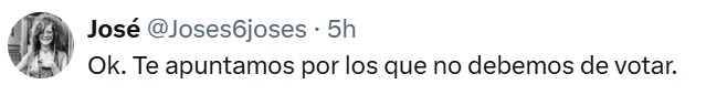 No debemos de votar