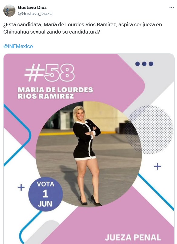 Oposición critica a candidata a juez