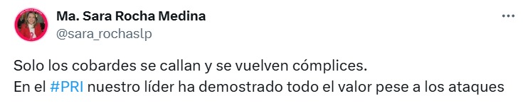 Priistas lider con valor