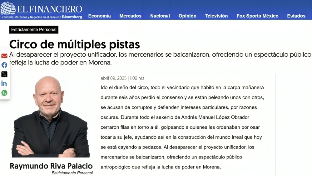 Riva Palacios participa en estrategia para dividir a la 4T