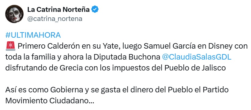 Redes tunden a Claudia Salas por vacaciones en Grecia