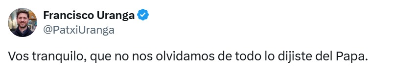 Usuarios responden a Milei