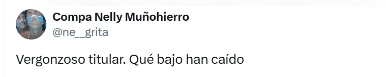 Vergonzoso titular